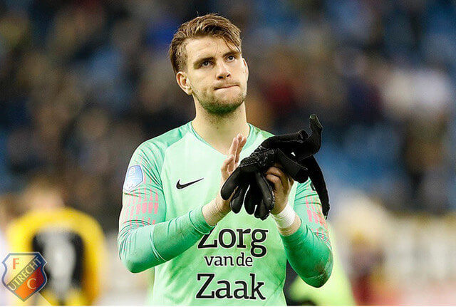 Maarten Paes speelde een twijfelachtige rol in deze subtopper.. Foto: FC Utrecht