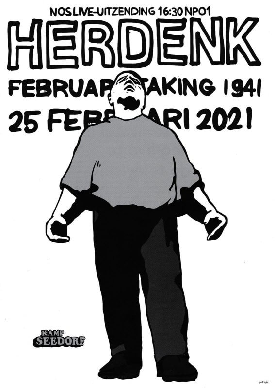 De Februaristaking-poster van Kamp Seedorf.