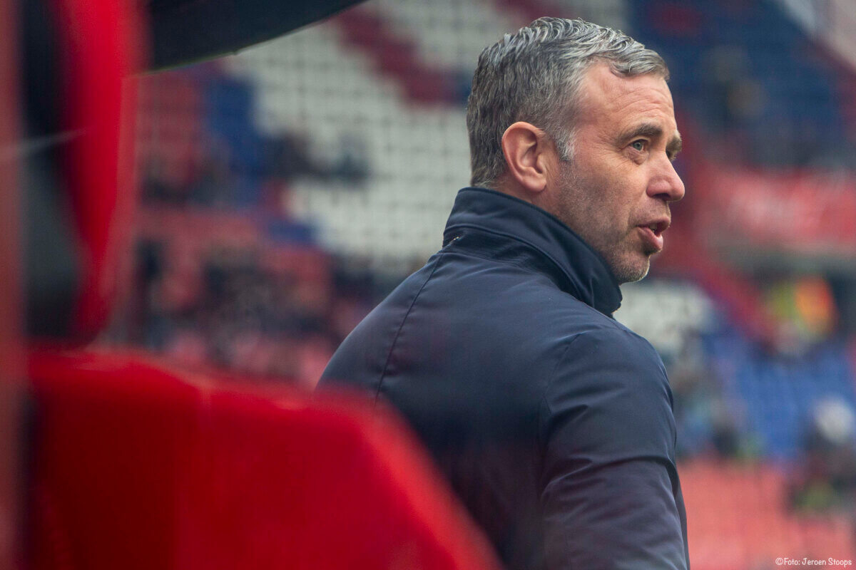 Rene Hake tijdens de verloren wedstrijd tegen FC Groningen. Foto: Jeroen Stoops