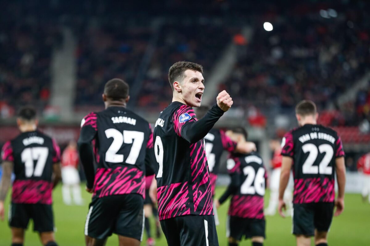 Tasos Douvikas werd na afloop gekozen tot man van de wedstrijd. Foto: website FC Utrecht