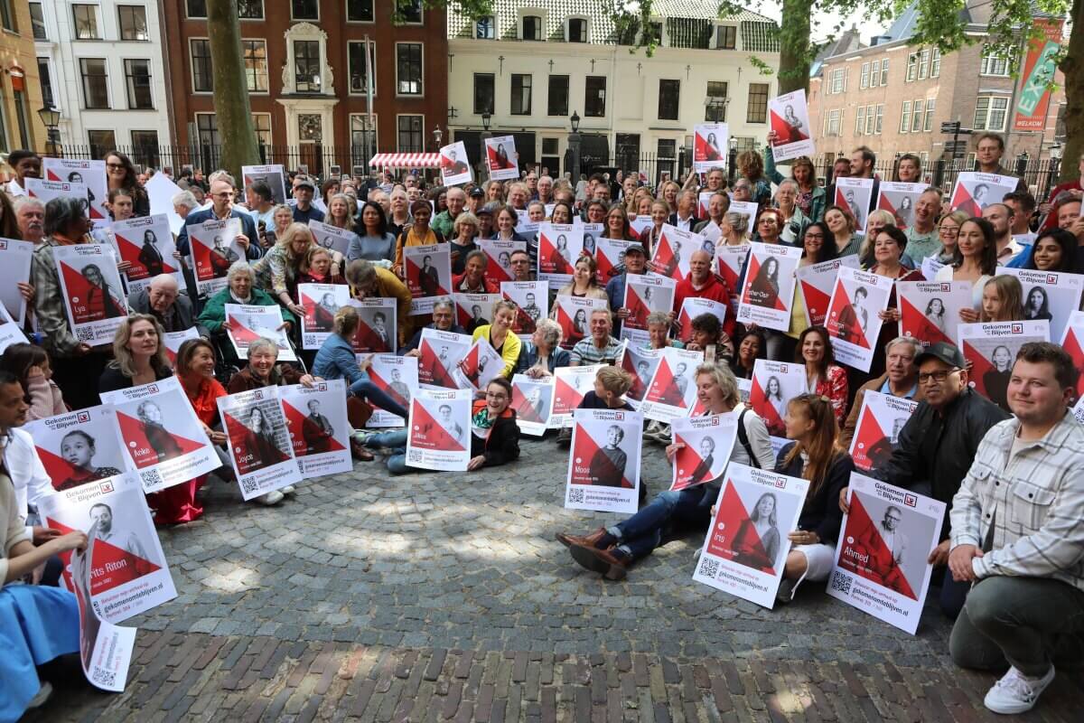 Utrechters die zijn gekomen om te blijven op de foto. Foto: Ton van den Berg