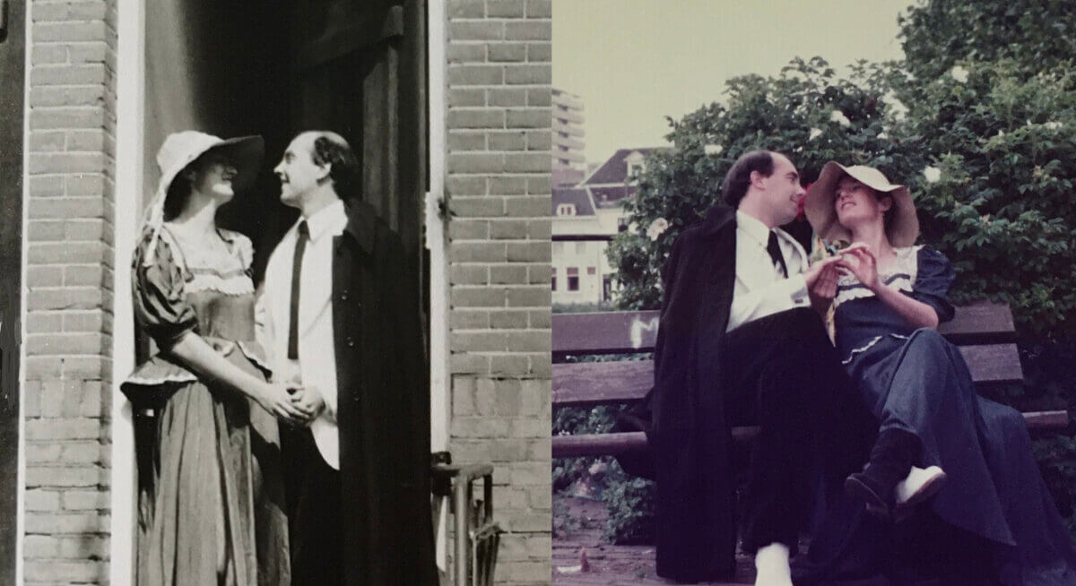 Inez en Dik op twee foto's uit 1982 (archief: Dik Binnendijk)