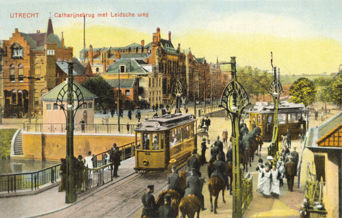De Catharijnebrug na 1907. Foto: Grand Bazar, Utrecht / collectie Lisman