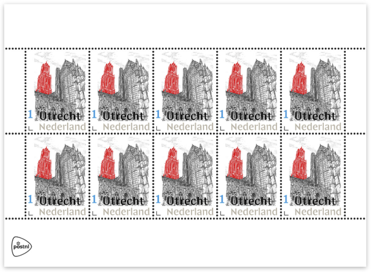 De Utrechtse postzegel volgens het onderwerp van Fedor van Rossem.