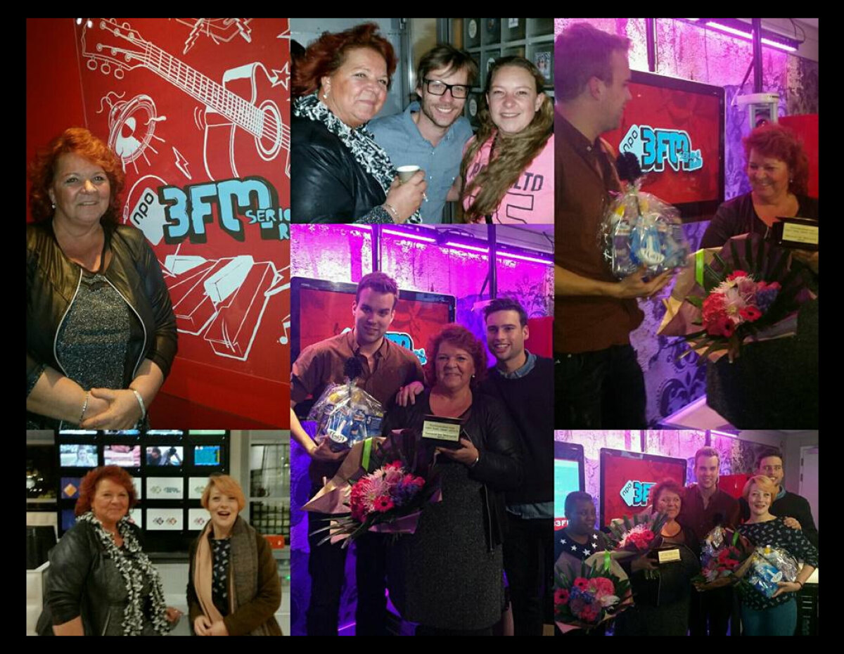 Sannie won de Toiletjuffrouw-van-het-Jaar-award van 3FM in 2015. Foto's: facebookpagina Sannie