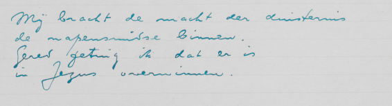 (In Engelmans handschrift)