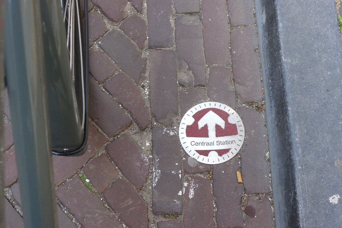 De pinnen van de Herenroute. Foto: Ton van den Berg