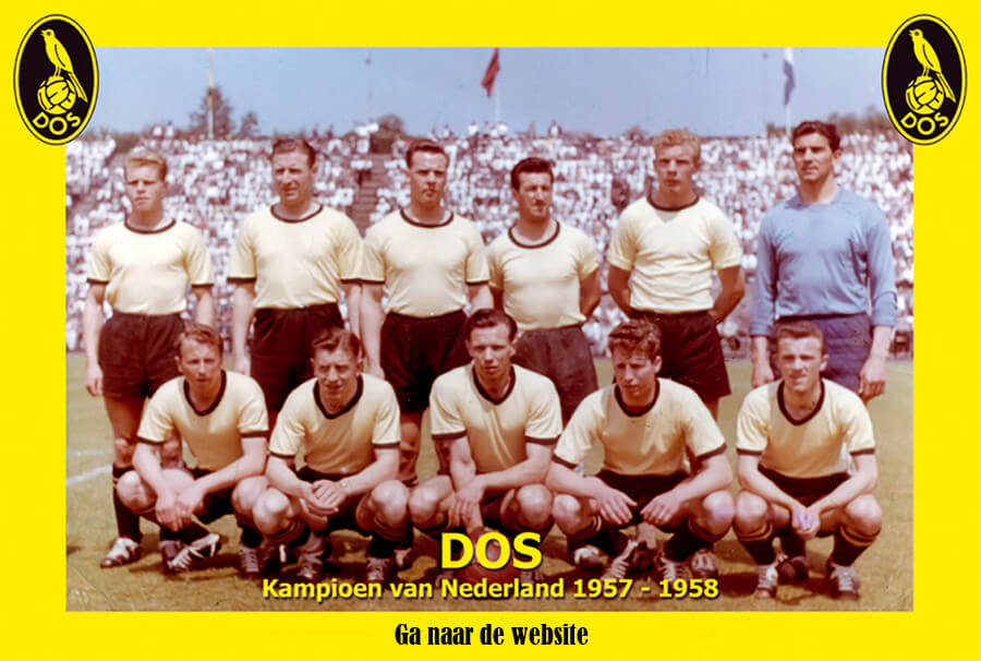 Elftal van DOS dat kampioen werd in 1958. Foto: archief