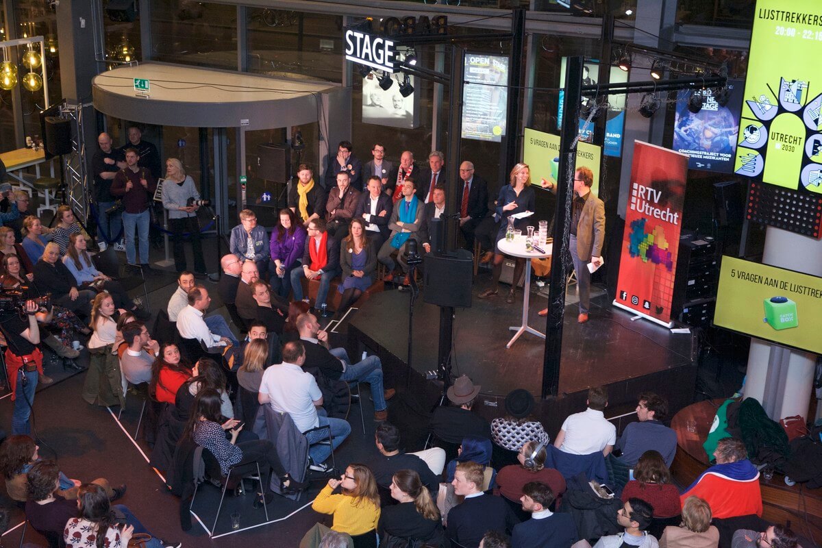 Verkiezingsdebat in TivoliVredenburg. Foto: Ton van den Berg