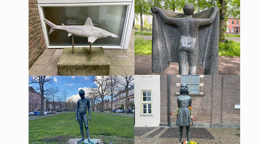 Vier beelden in Utrecht. Foto's: Jim Terlingen
