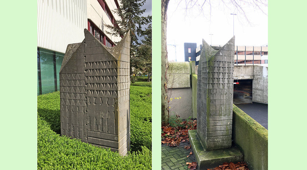 'Stadsvernieuwing' van Joop Wouters in 2018 (links) en 2020 (rechts). Foto's: Bert Poortman