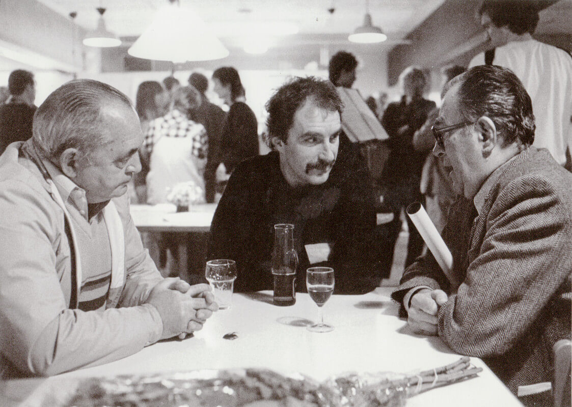Jos Bours interview de heren Vonk (l) en van der Klomp (r). Foto: archief Nieuws030