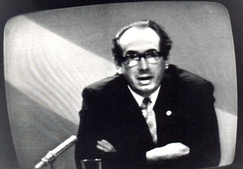 Arie Groenevelt tijdens een televisieuitzending in 1972. Foto: archief Groenevelt