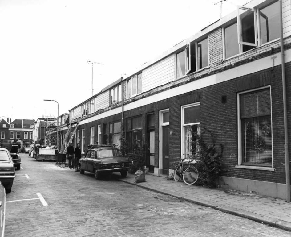 De Fabriekstraat tijdens de renovatie in 1978. foto: HUA
