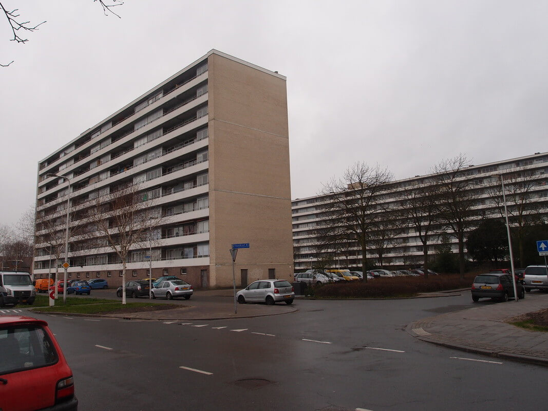 Flats in Overvecht, hoogbouw is dominant in de wijk. Foto: Nieuws030