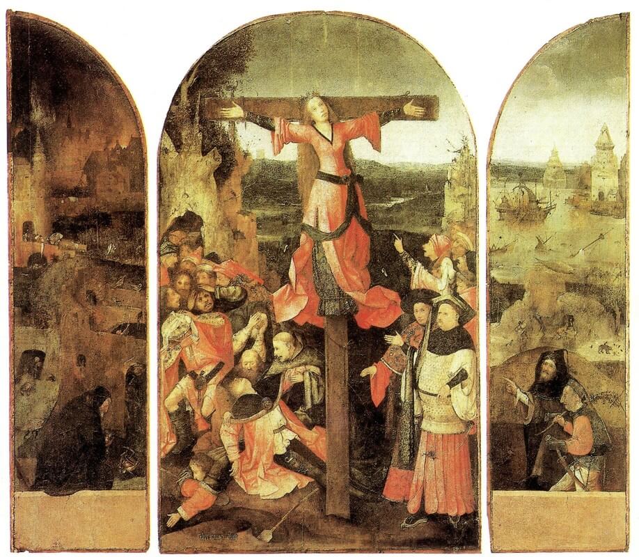 Jeroen Bosch, De kruisiging van Sint-Ontcommer.