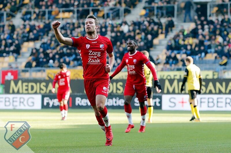 Doelpuntenmaker Sander van der Streek. Foto: FC Utrecht