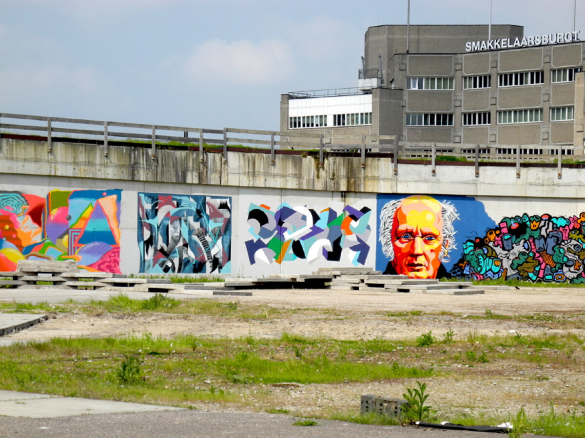 Streetart op Smakkelaarsveld.