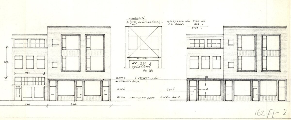 Bouwtekening 1969. Foto: HUA