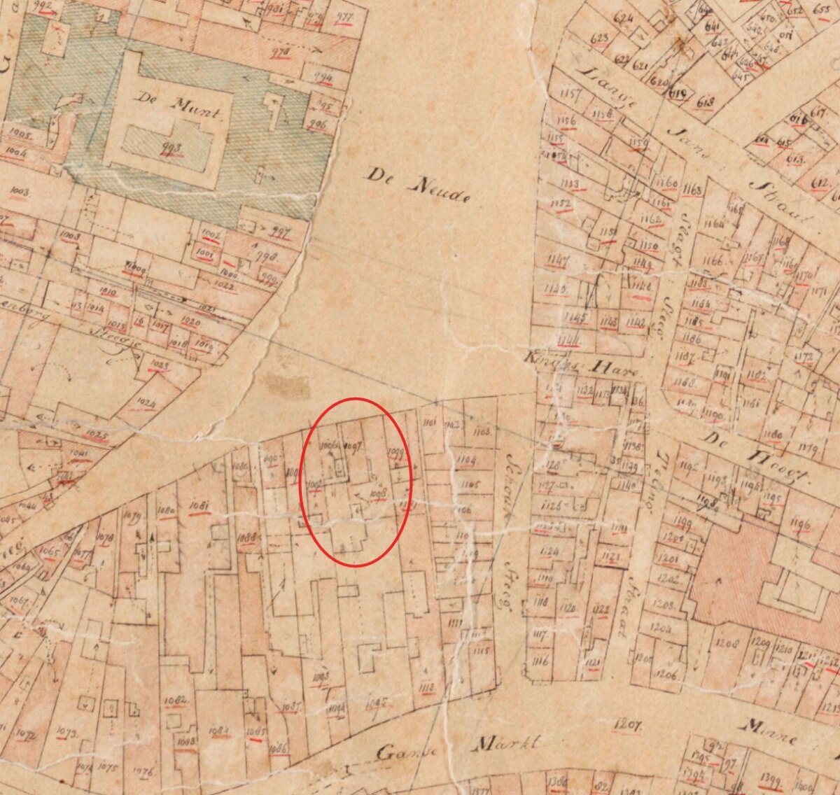 Kadaster, kadastrale kaart 1832.