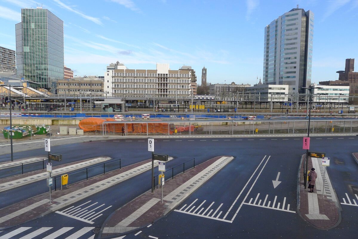 Opnieuw vertraging in het Stationsgebied. Foto: Ton van den Berg