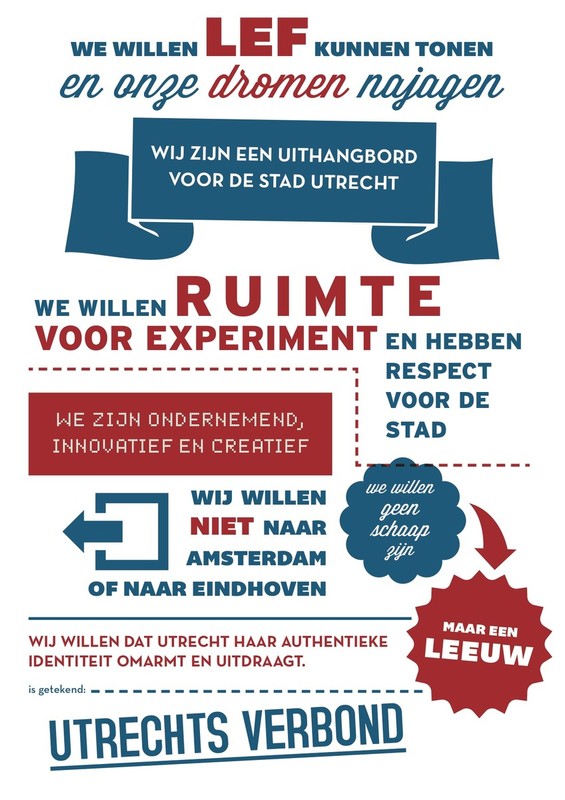 De cover van het manifest van het Utrechts Verbond.