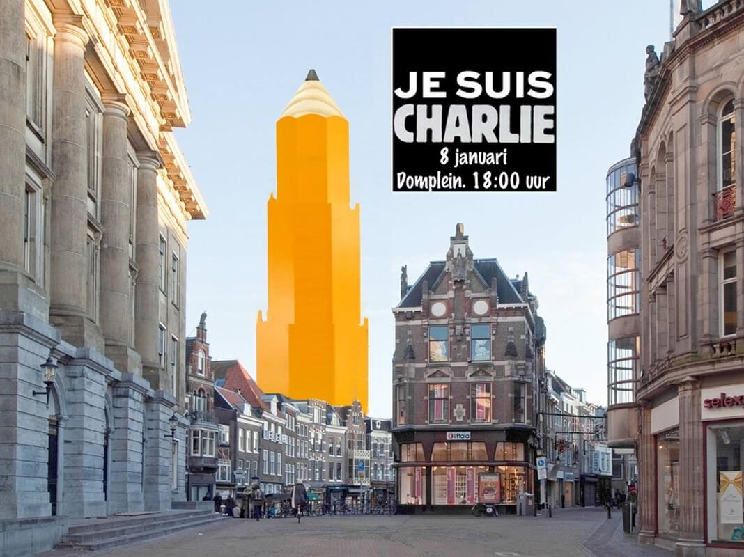Je Suis Charlie vanavond op het Domplein