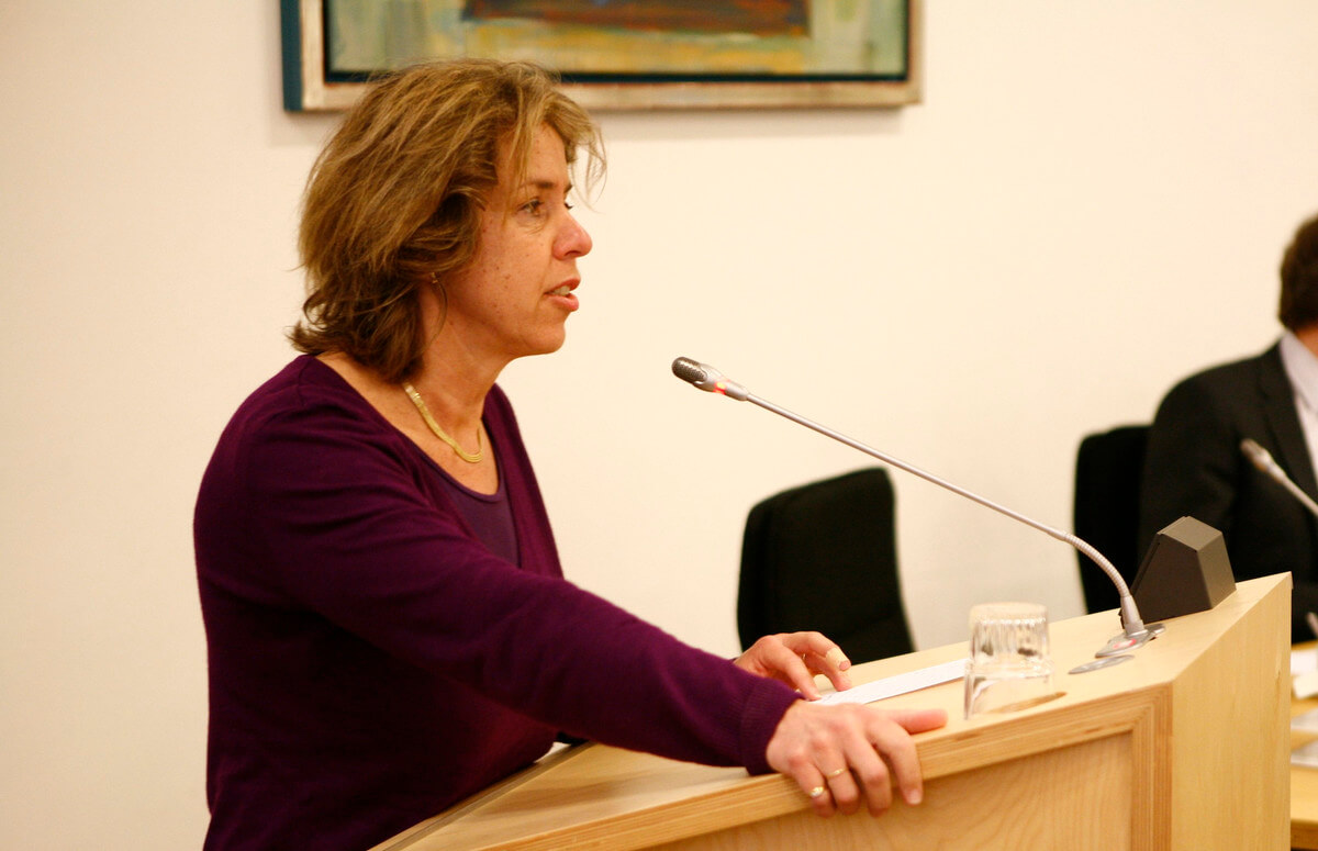 Gerda Oskam tijdens de installatie van de gemeenteraad in 2010. Foto: Ton van den Berg