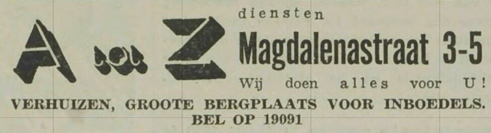 Advertentie 19 juli 1939, Utrechts Nieuwsblad