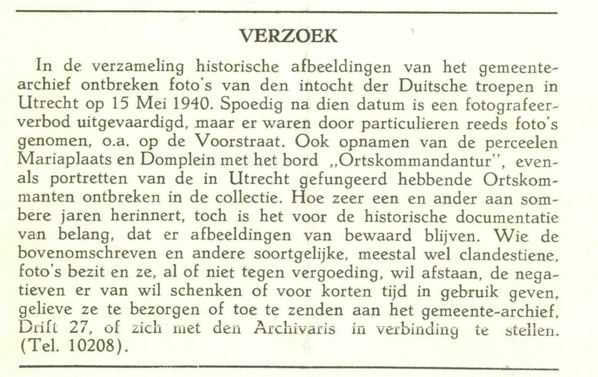 Tijdschrift Oud-Utrecht, 25 april 1946
