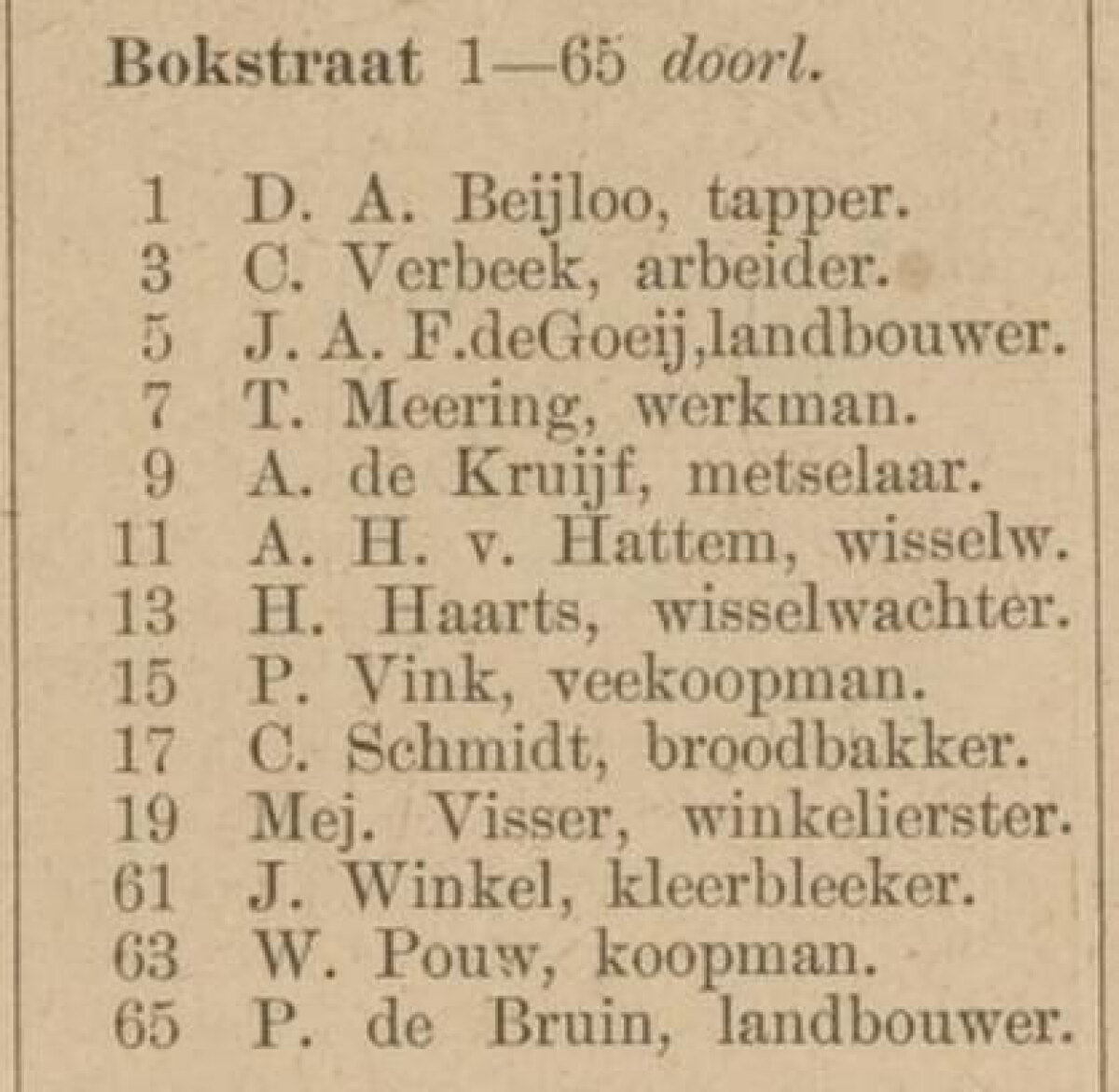 Adresgids, 1901