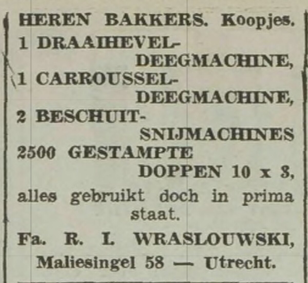 Advertentie 1937, Utrechts Nieuwsblad