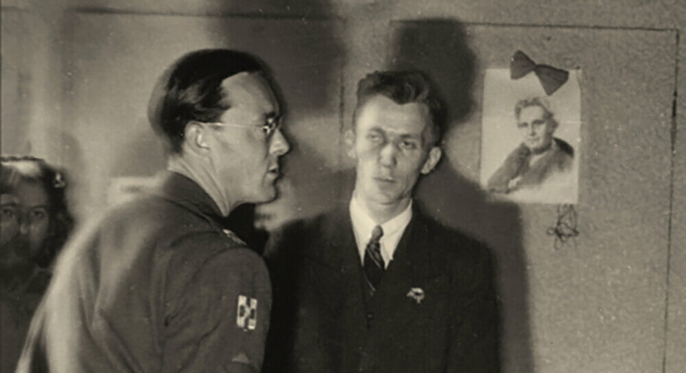 Prins Bernhard en Utrechter Henk Das. Foto uit het boek ‘Dansen op het dodenkoord’.