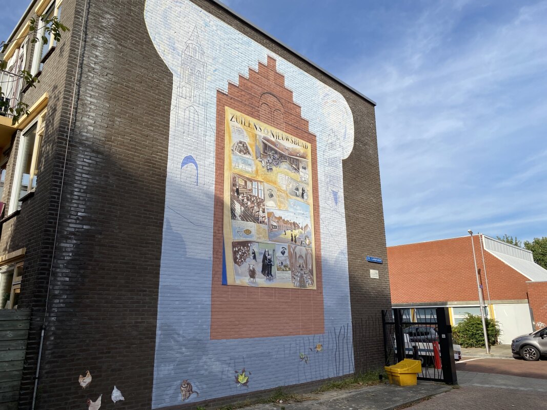 De nieuwe muurschildering op het St.-Ludgerushof. Foto: JT