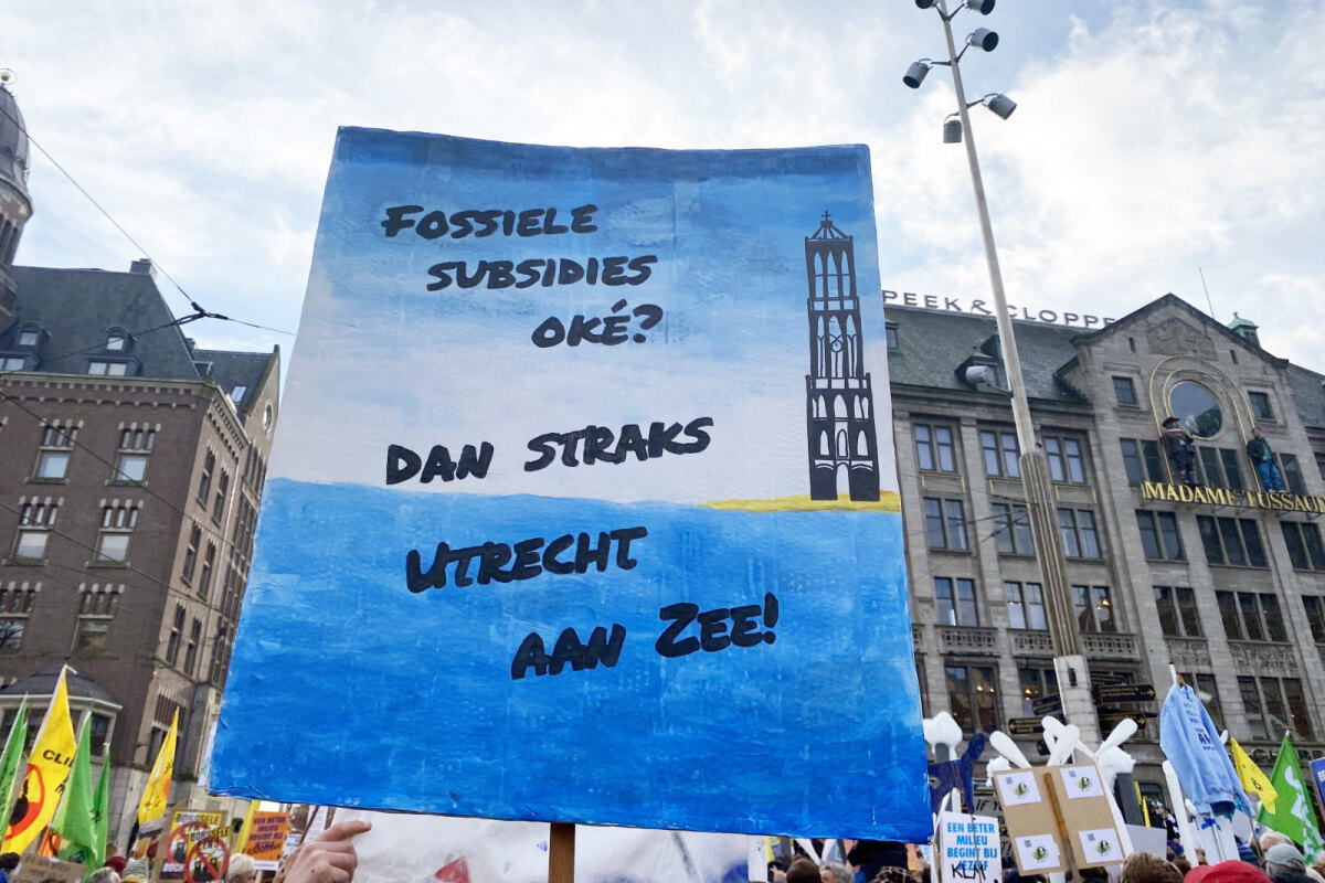 Vorig jaar tijdens de grote Klimaatdemonstratie in Amsterdam (foto: Jim Terlingen)