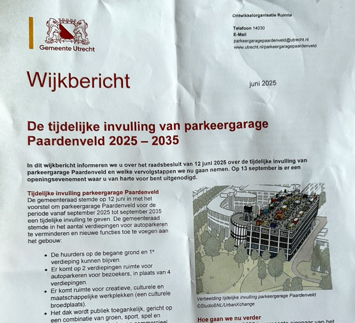 Het wijkbericht van de gemeente Utrecht van juni 2025
