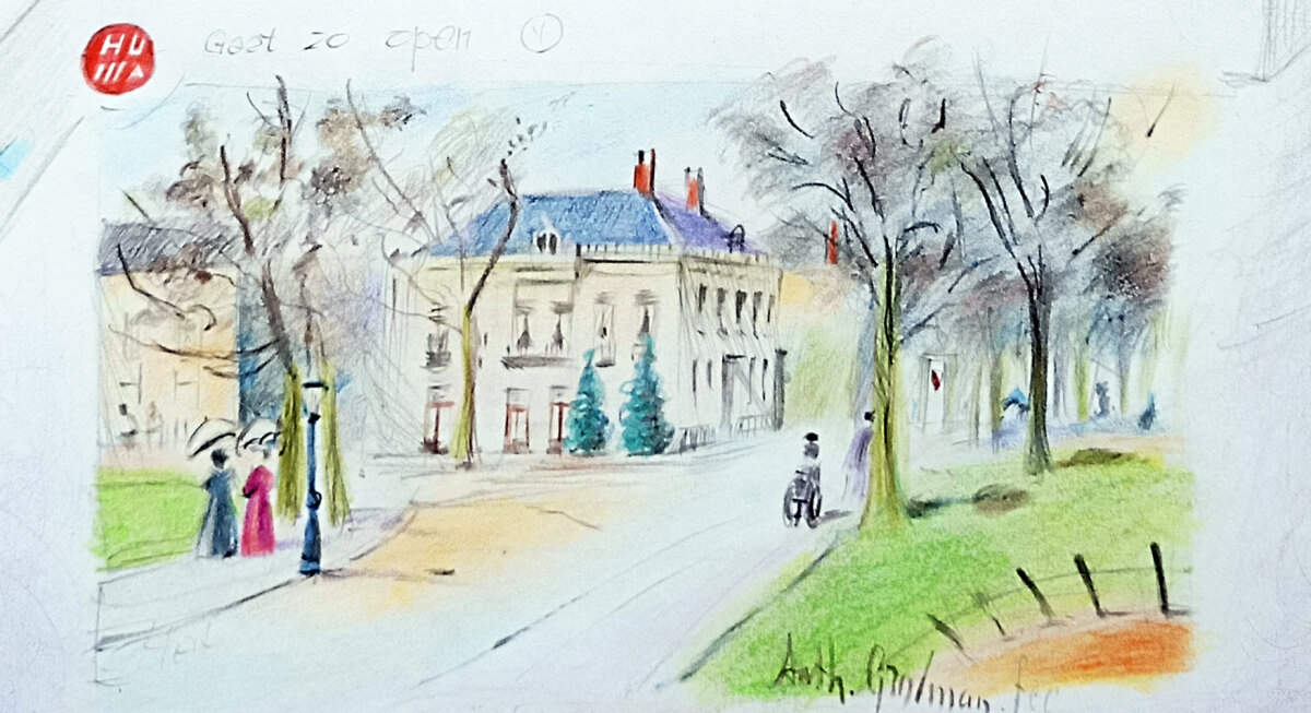 Detail van de tekening 'Like' van Jos Peeters
