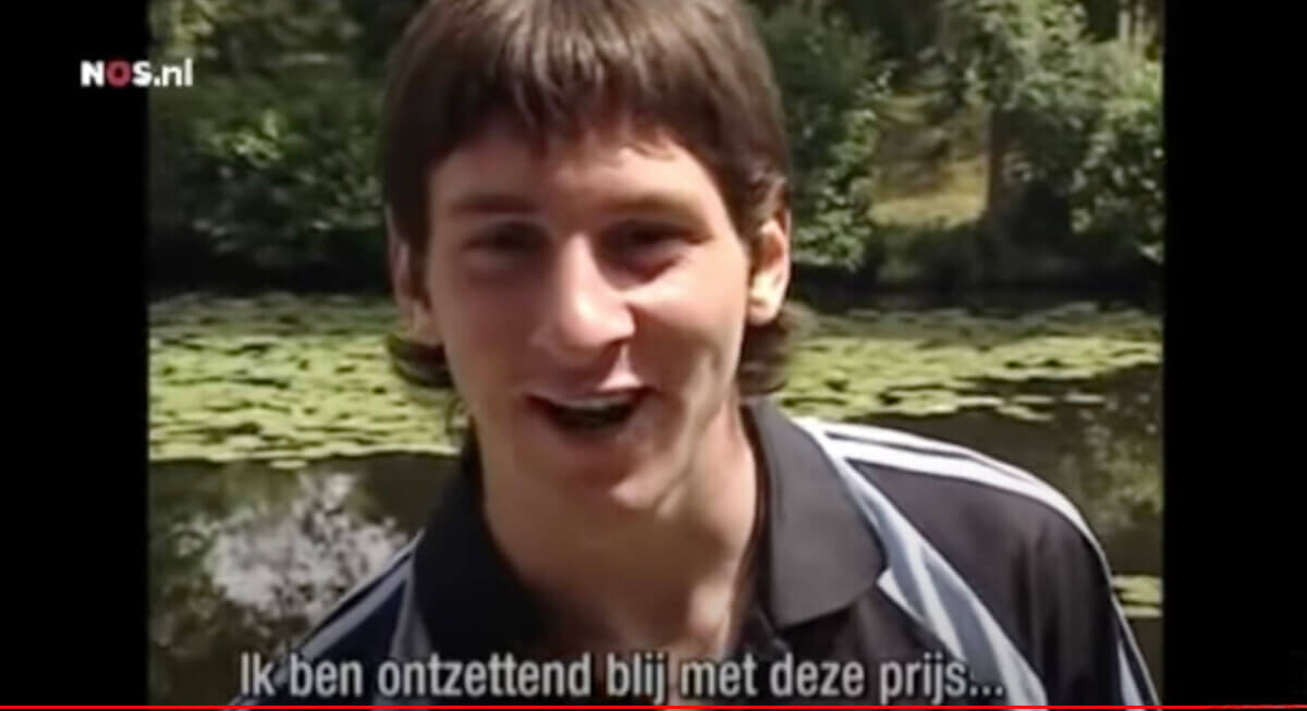 Screenshot van de uitzending van de NOS in 2005 (NOS/Youtube)