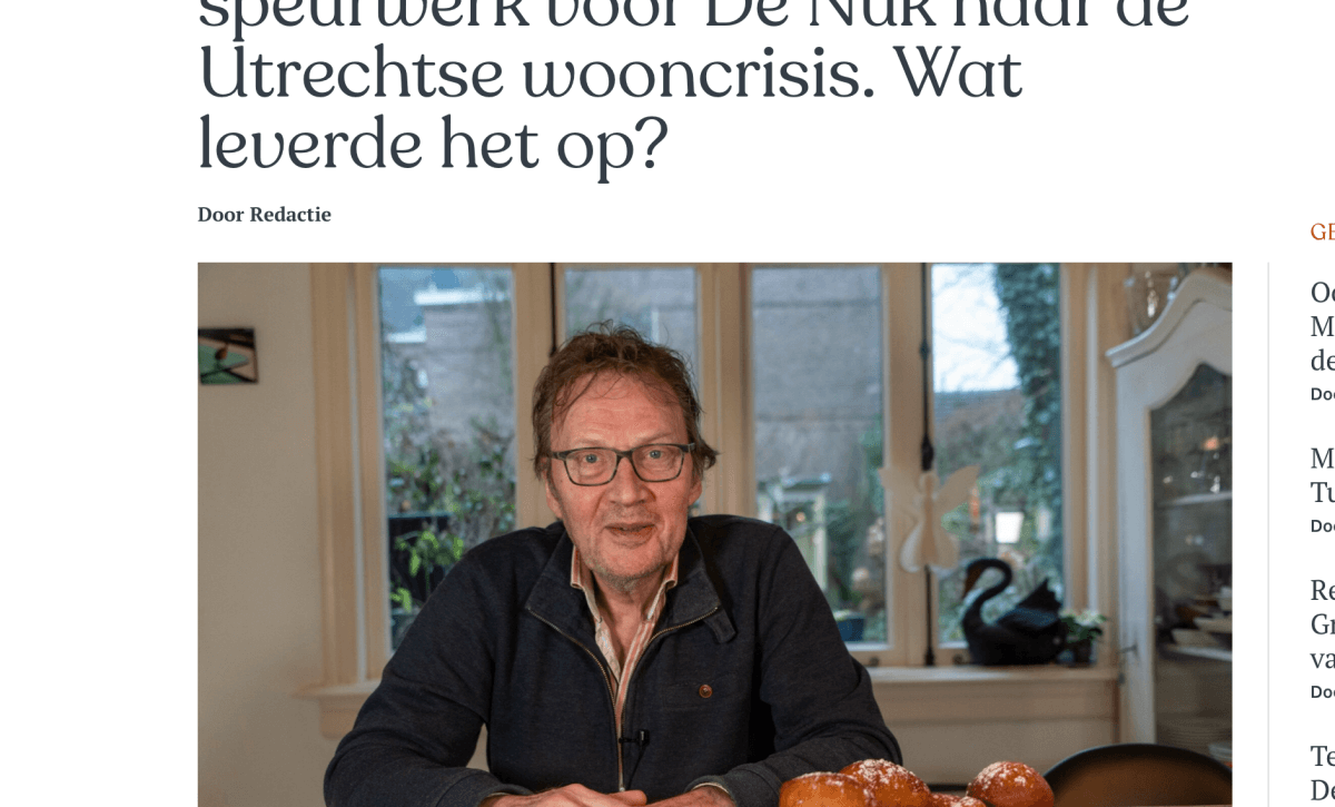 Cees Grimbergen op een schermafbeelding van De Nuk-website.