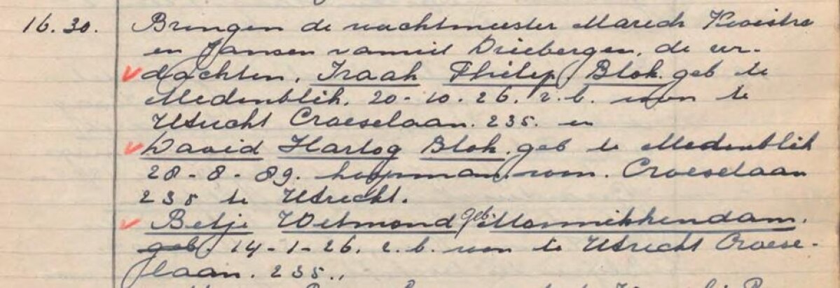 Politie-archief Amsterdam, 16 juni 1943, 16.30 uur