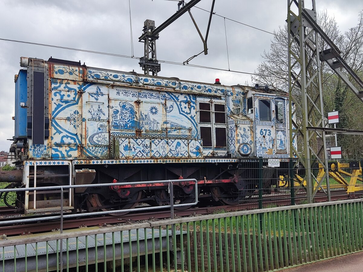 Goederentrein nr. 673 op de Oosterspoorbaan. Foto: JvW