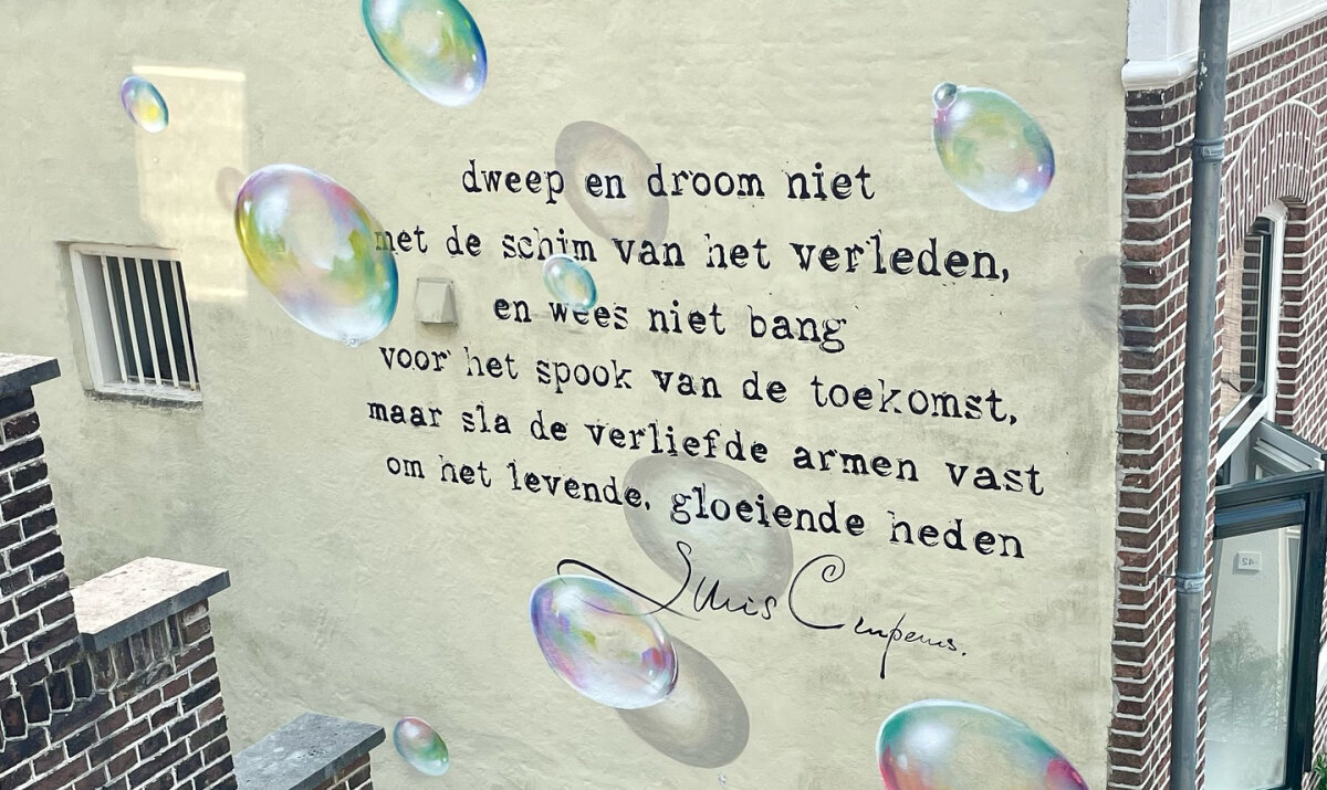 Deel van de muurschildering. Foto: Jan Heinsbroek