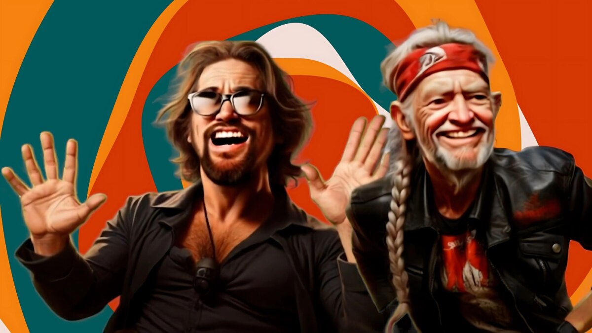 In de clip van 'Jump the Gun' zien we dankzij AI verwijzingen naar de film The Big Lebowski en naar Willie Nelson