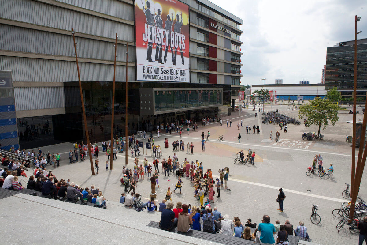 Jaarbeursplein het 'nieuwe centrum' van de stad. Foto: Ton van den Berg