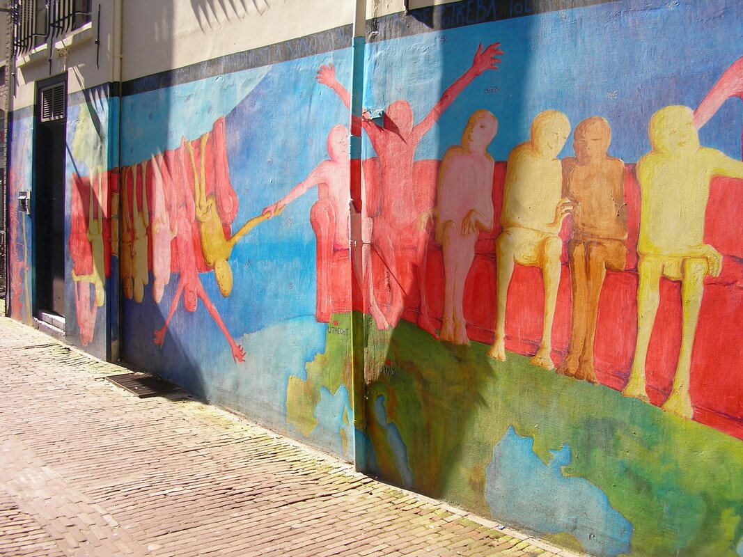 Kunstwerk van Daniël Pulido (Nicaragua), Gera Hoogland (Utrecht) en Karel Caegor (Tsjechie). Foto: Eefje Savelkoul