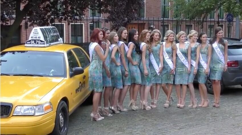 Finalistes van Miss-Nederland mogen poseren bij de presentatie