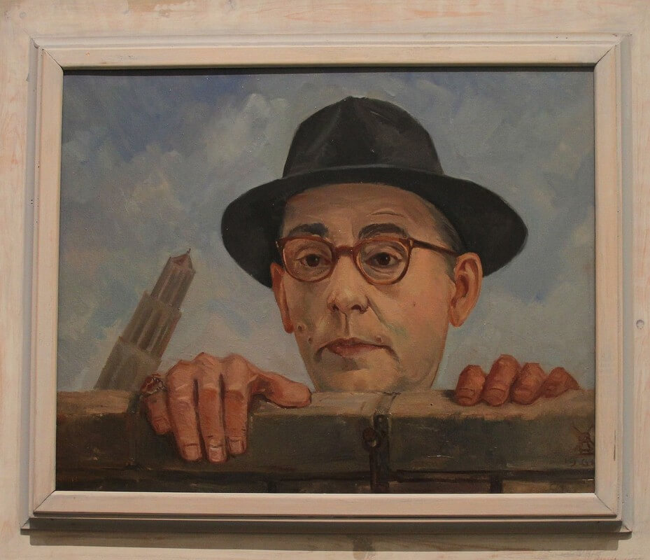 Portret van Jan Engelman door Piet Vermeulen, 1961. Foto: Willem Geijssen.