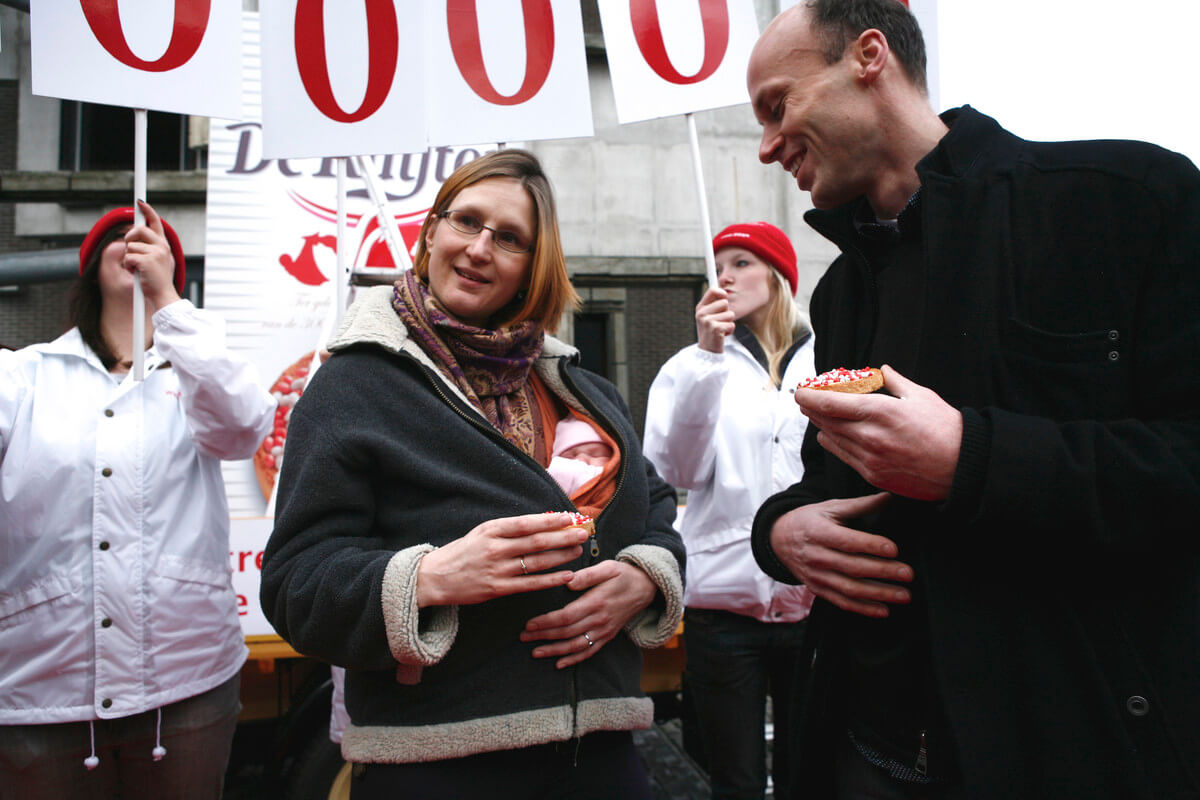 In 2008 werd de 300.000 ste Utrechter geboren: Helena Margrietha Dijkhuizen. Foto: Ton van den Berg