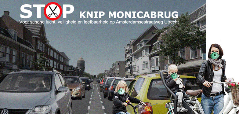 Logo van de actiegroep tegen de knip Monicabrug. Foto: www.stopknipmonicabrug.nl