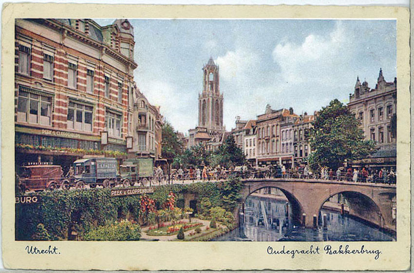 Een tuin aan de Oudegracht. Foto: collectie Van Maarsseveen